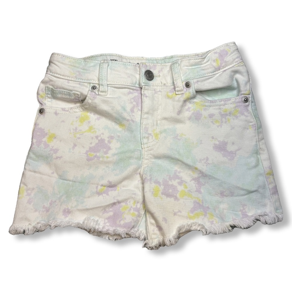 Cat & Jack Girls Tie Dye Frayed Shorts Size: M (7-8)